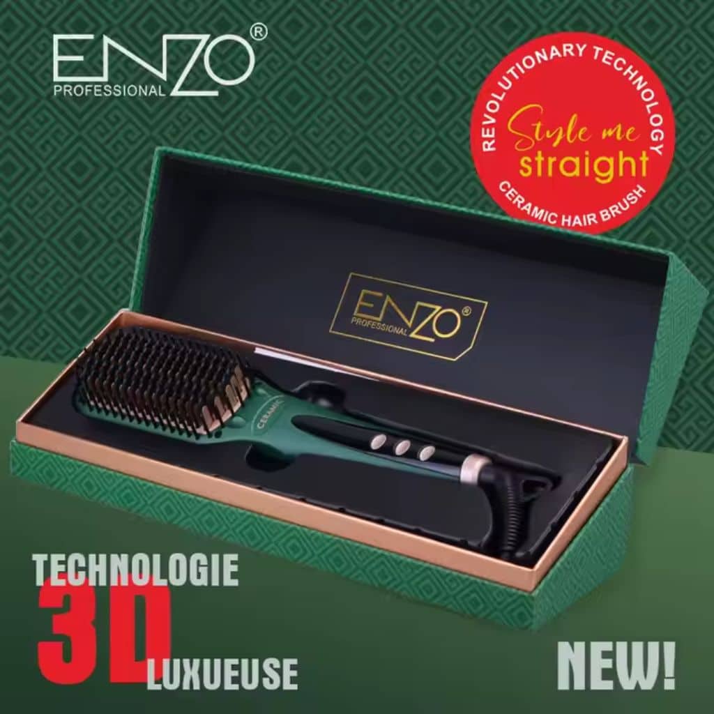 Brosse Lissante ENZO Haute Performance et Technologie Avancée – فرشاة الشعر - Soins et Beauté - صورة 3