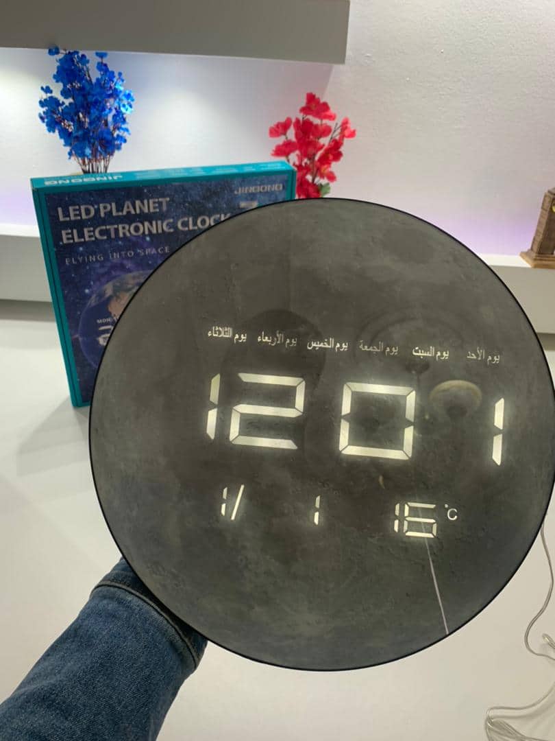 Horloge Murale Moon Numérique LED 13 Pouces – ساعة حائط رقمية - Électronique - صورة 10
