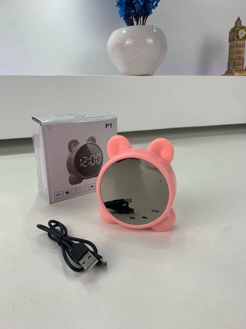 Réveil Numérique Sans Fil avec Affichage LED Miroir et Haut-Parleur Bluetooth - منبه رقمي لاسلكي بشاشة مرآة ومكبر صوت بلوتوث - Électronique - صورة 8