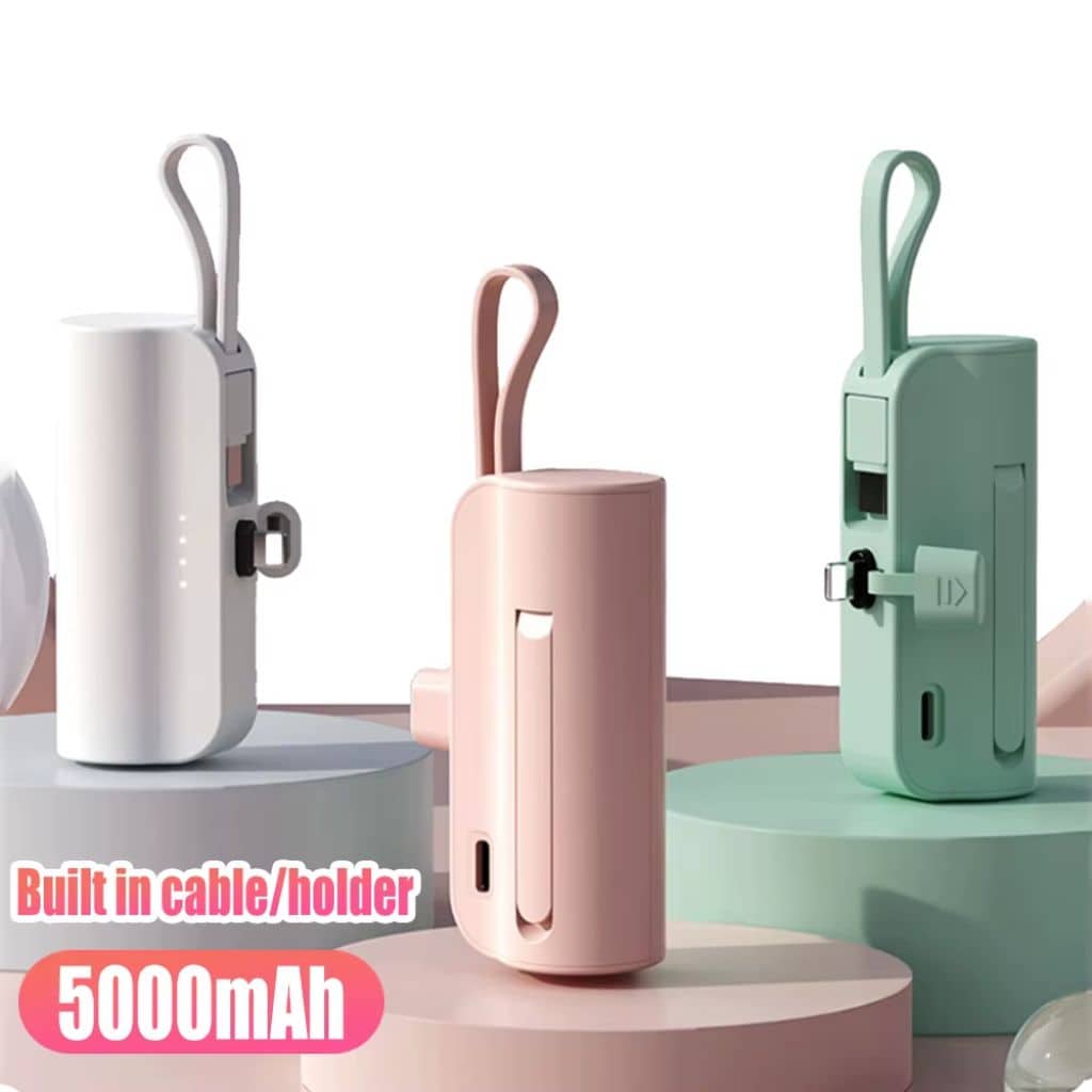 PowerBank 5000mAh et Support Telephone 2en1 – باور بانك - Électronique - صورة 3