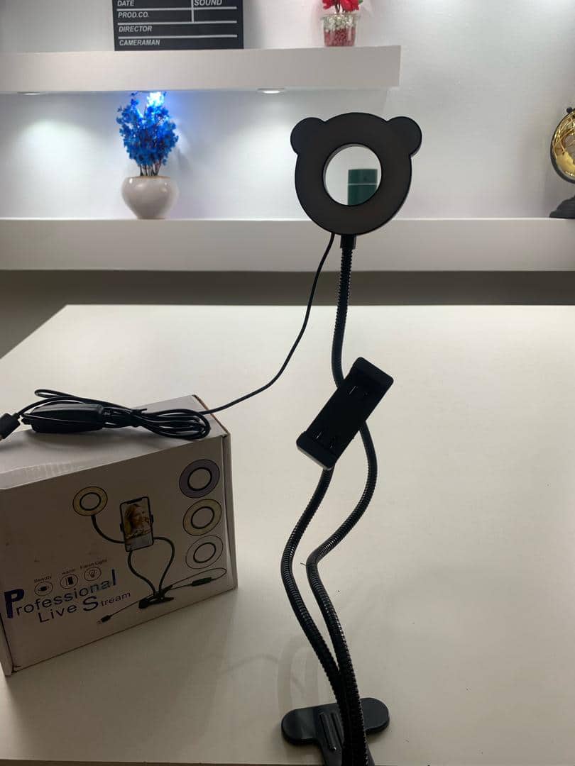 Studio Professional Live Stream Selfie Light Set – عدة التصوير الإحترافيةمع حلقة ضوئية - Électronique - صورة 8