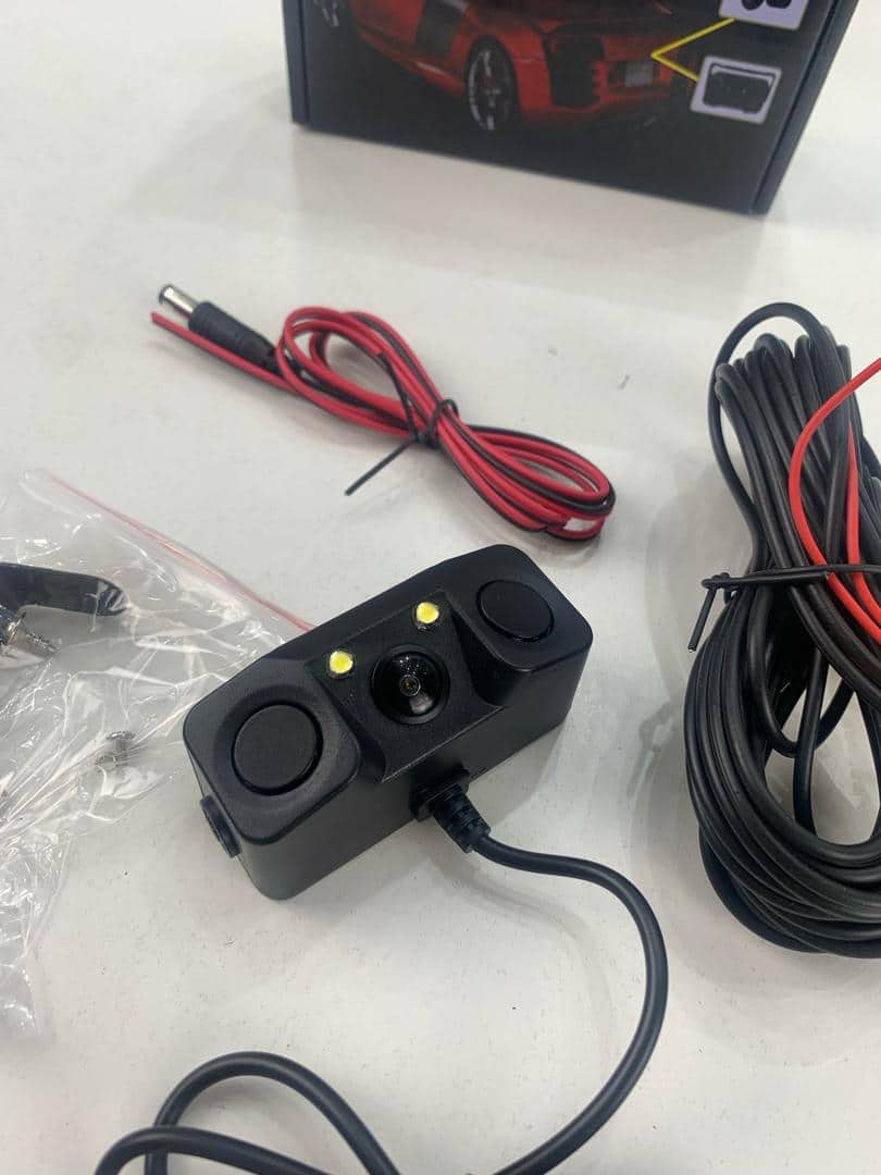 Kit de caméra de recule avec double capteur de de stationnement – كاميرة خلفية مع رادارات خلفية - Accessoires Auto/Moto - صورة 8