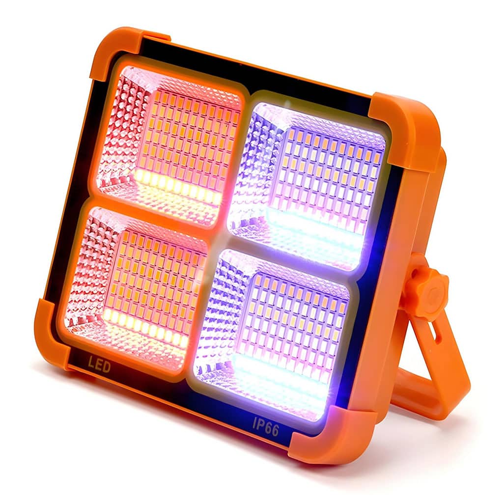 Projecteur LED Rechargeable 150W avec Panneau Solaire – مصباح تخييم عالي السطوع - Camping et Randonnée - صورة 7