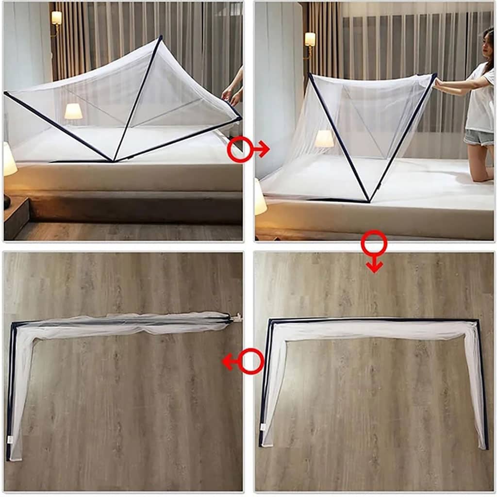 Moustiquaire Pliable Facile à Installer Pour Lit 2 Place – ناموسية لسرير شخصين - Maison - صورة 3