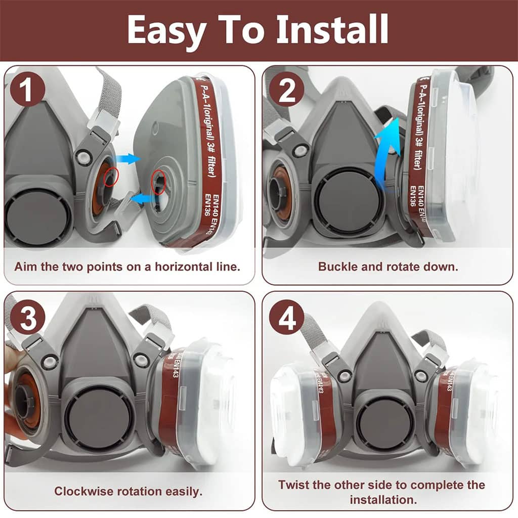 Masque respiratoire pour enlever la peinture au plomb – قناع تنفس للحرفيين - Outillage et Bricolage - صورة 10