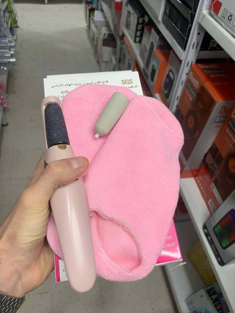 Pack Chaussettes en Gel de Silicone réutilisables avec Broyeur électrique de pieds – عرض خاص - Soins et Beauté - صورة 9