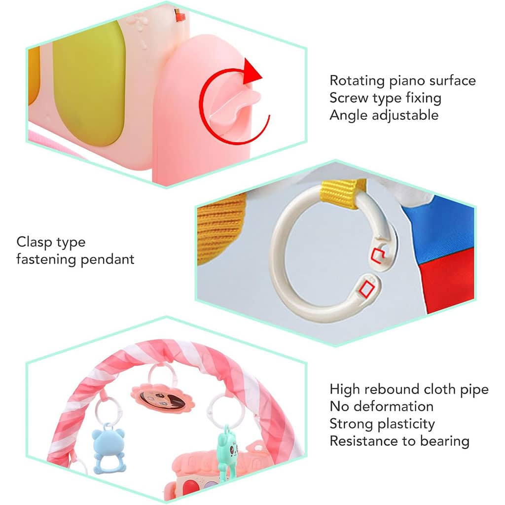 Tapis d’Éveil Doux et Coloré pour bébé Avec Piano – بساط ألعاب للأطفال - Maternité - صورة 6