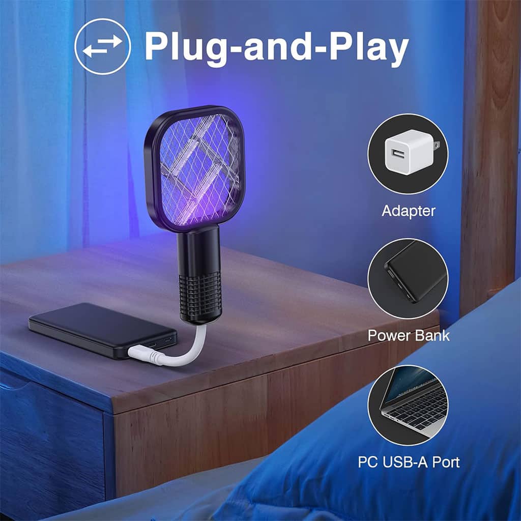 Mini Tapette à mouches USB avec Lumière LED Violette – مصيدة الناموس - Électronique - صورة 4