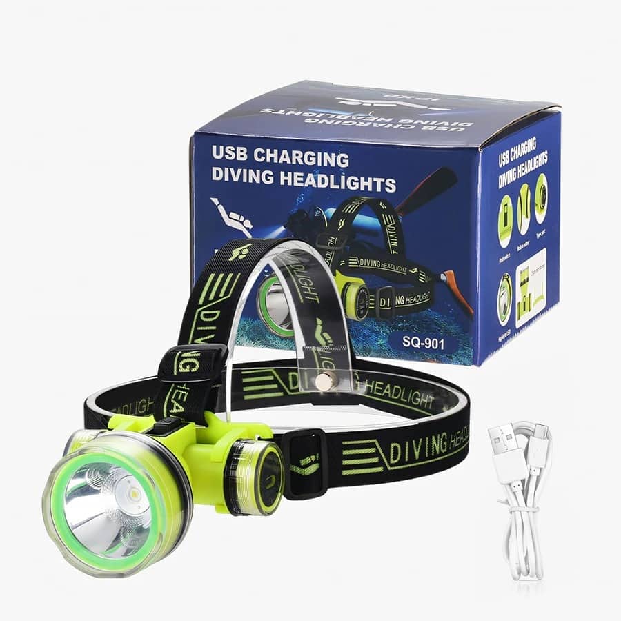 Lampe Frontale de Plongée Étanche et Rechargeable – مصباح غطس - Électronique - صورة 2