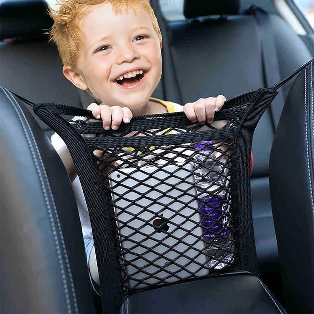 Filet de Rangement Universel en Maille pour Siège Auto – حاجز أطفال ومنظم أغراض - Accessoires Auto/Moto - صورة 4