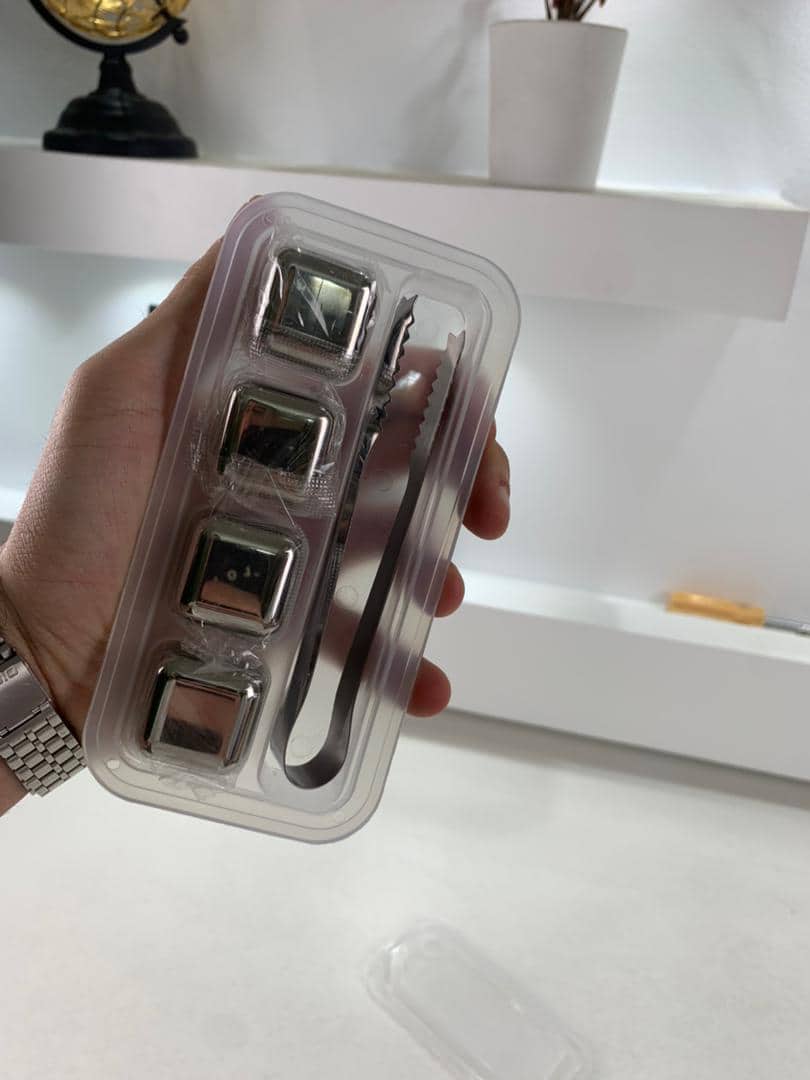 Pierres de glaçons réutilisables en acier inoxydable pour votre boisson – مكعبات الثلج للتبريد لمدة طويلة - Divers - صورة 7