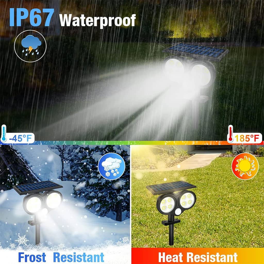 Lampe Solaire d’extérieur avec Détecteur de Mouvement LF-1906A – مصباح خارجي يعمل بالطاقة الشمسية - Électronique - صورة 3