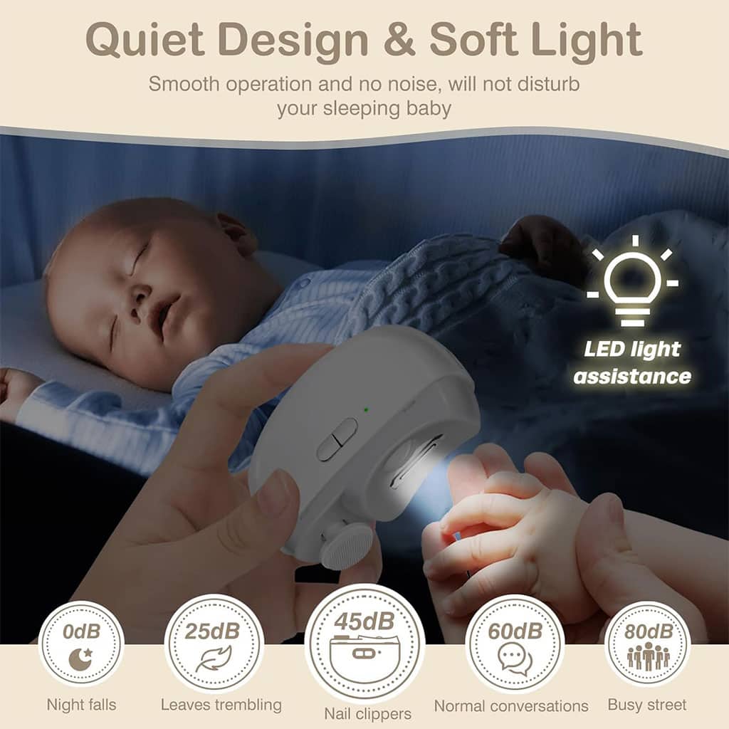 Coupe-ongles électrique 2 en 1 avec lumière LED – جهاز تقليم الأظافر للصغار والكبار - Électronique - صورة 6