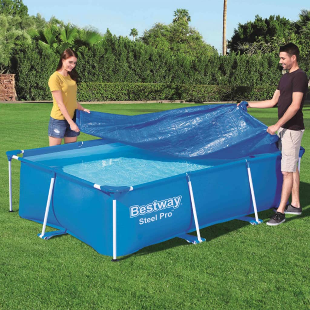 Grand bâche de piscine rectangulaire en polyéthylène 259 x 170 cm Bestway 58105 – غطاء مسبح - Vacance & Loisir - صورة 2