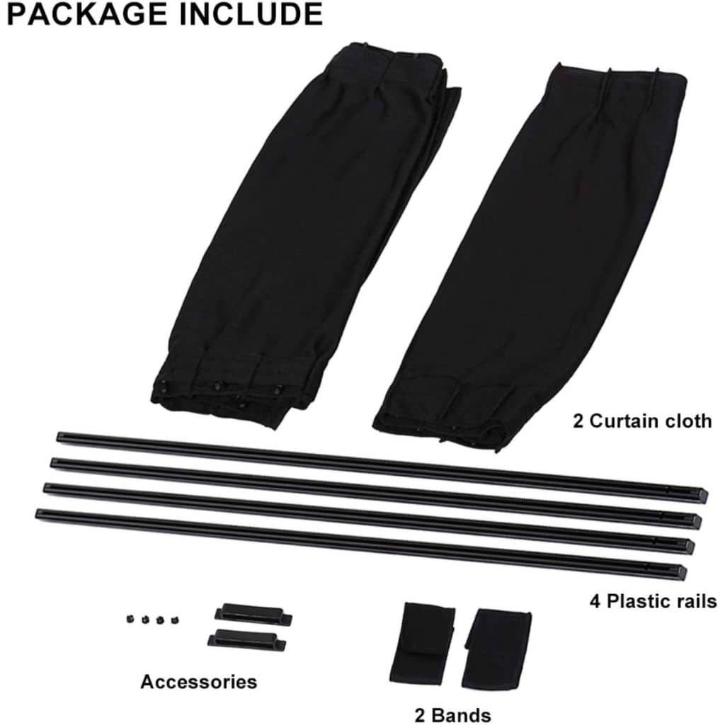 PACK 4 Pcs Rideau glissé de fenêtre Protection UV pour Voiture  – ستار نوافذ جانبية في السيارة  4 قطع - Accessoires Auto/Moto - صورة 3