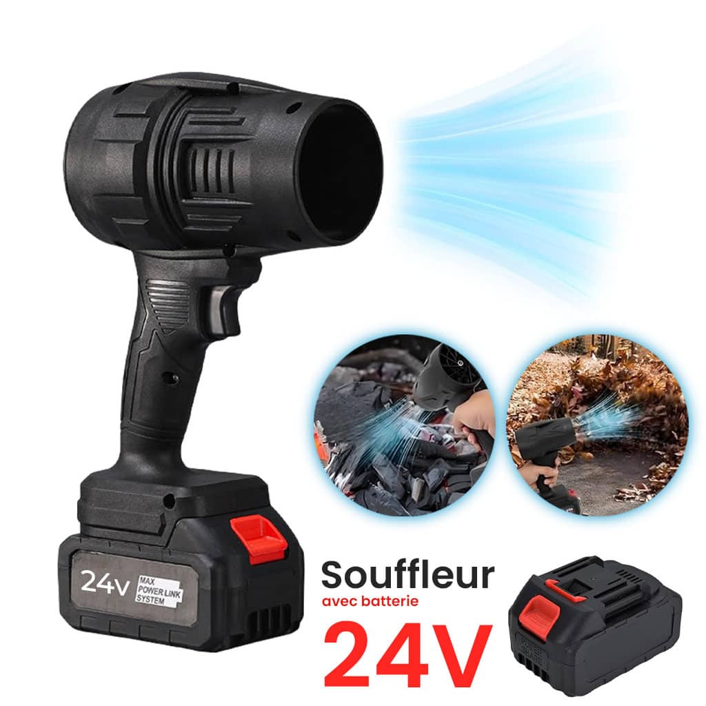 Souffleur à Jet Turbo Portable avec Batterie Lithium 24V- نافخ هواء جد قوي