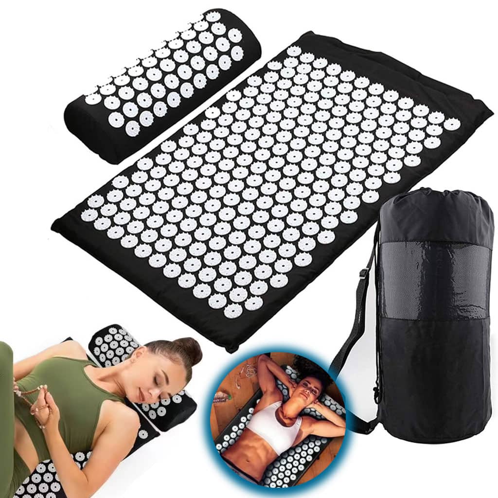 Coussin et Tapis Massage en Polymère d’acupression avec Sac de Rangement – بساط تدليك مع وسادة وحقيبة متنقلة - Sport - صورة 3