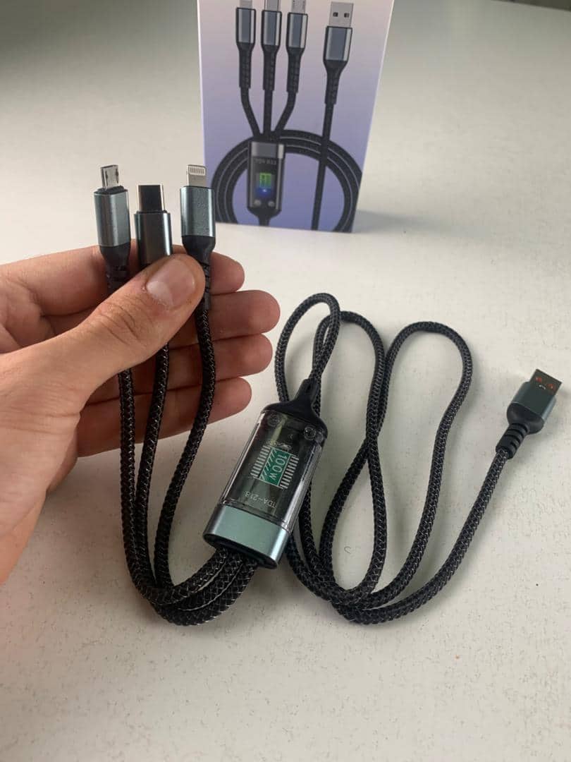 Câble USB 3en1 100W Charge rapide pour tout Type de Smartphone – كابل شحن سريع - Électronique - صورة 9