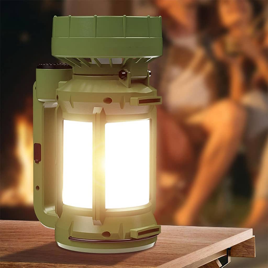 Lanterne de camping LED Rechargeable avec Ventilateur et 4 modes d’éclairage – مصباح ومروحة محمولة - Camping et Randonnée - صورة 3