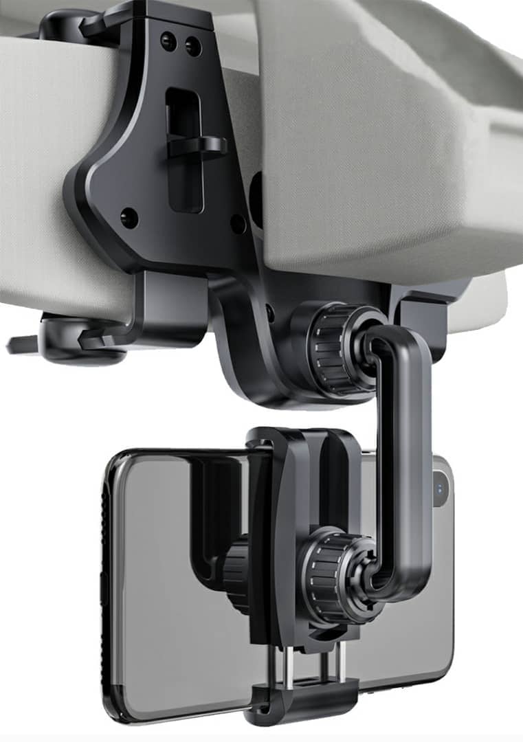 Support smartphone réglable pour rétroviseur de voiture 360 degrés - Accessoires Auto/Moto - صورة 3