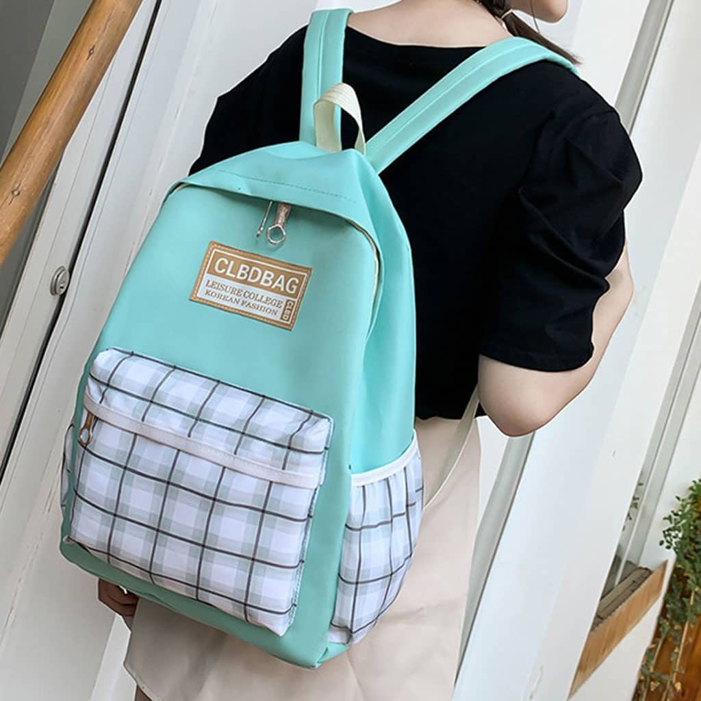 Ensemble de sacs d’école Kawai pour adolescents 4Pcs CLBD V4 Vert – محفظة 4 قطع كاواي أخضر - Sac à dos et Mode - صورة 2