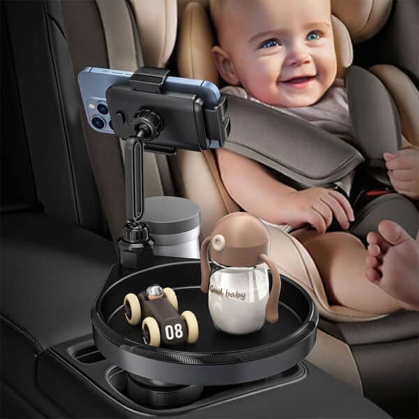 Plateau extensible 4 en 1 avec support de téléphone pour voiture – حامل أغراض ومشروبات في السيارة - Accessoires Auto/Moto - صورة 2