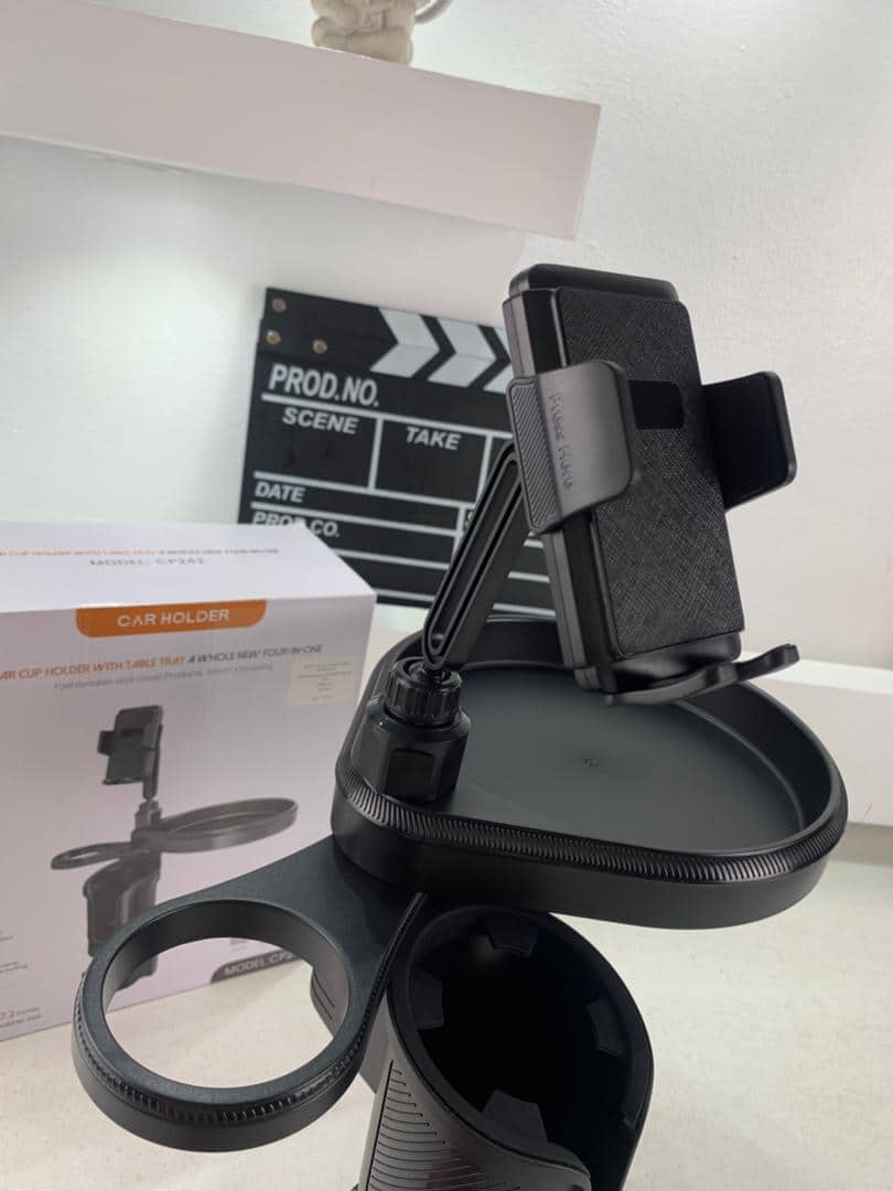 Plateau extensible 4 en 1 avec support de téléphone pour voiture – حامل أغراض ومشروبات في السيارة - Accessoires Auto/Moto - صورة 9
