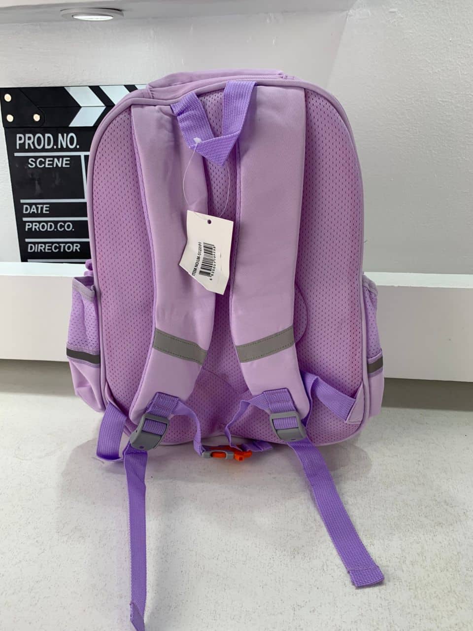 Sac à Dos Enfant Ludique avec Plusieurs Compartiment et un Peluche LM-5122 Mauve – حقيبة ظهر للأطفال بنفسجي - Sac à dos et Mode - صورة 4