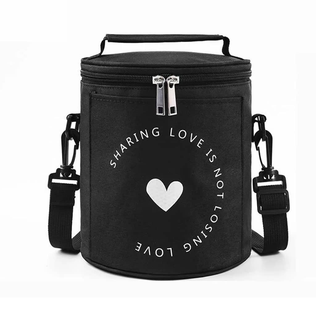 Sac à déjeuner isotherme portable avec bandoulière – حقيبة حفظ الطعام حافظة للحرارة - Maison - صورة 4