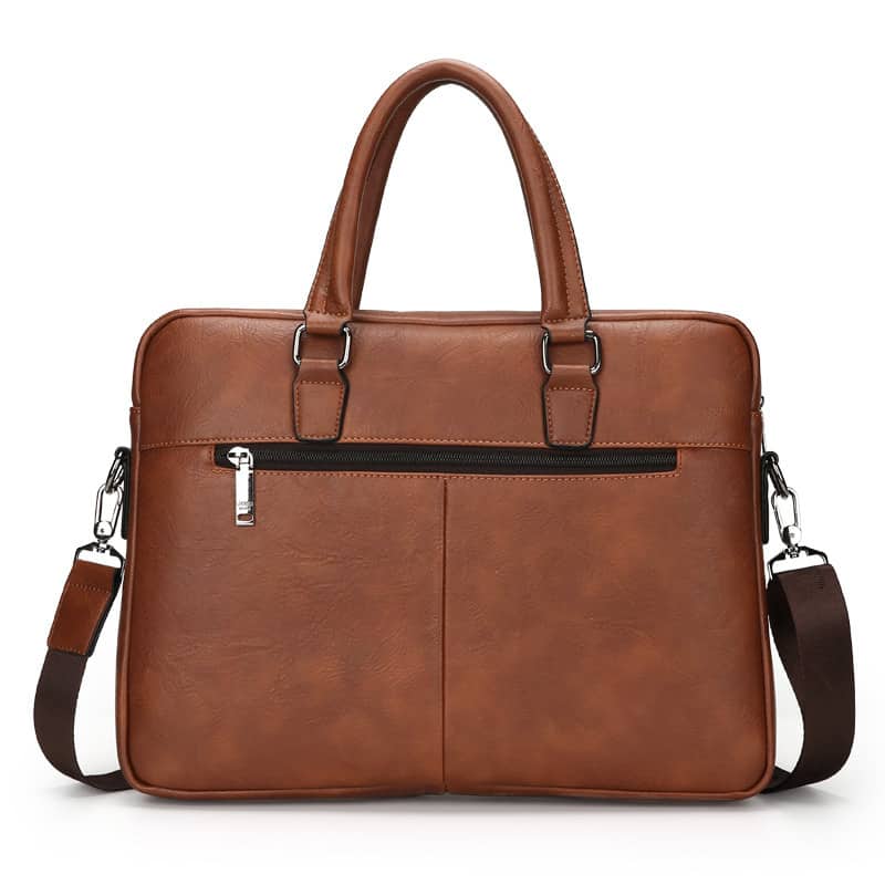 Cartable Homme en Simili Cuir Design Élégant Jeep Marron – حقيبة جلدية لون بني - Sac à dos et Mode - صورة 3