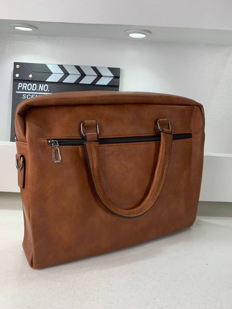 Cartable Homme en Simili Cuir Design Élégant Jeep Marron – حقيبة جلدية لون بني - Sac à dos et Mode - صورة 6