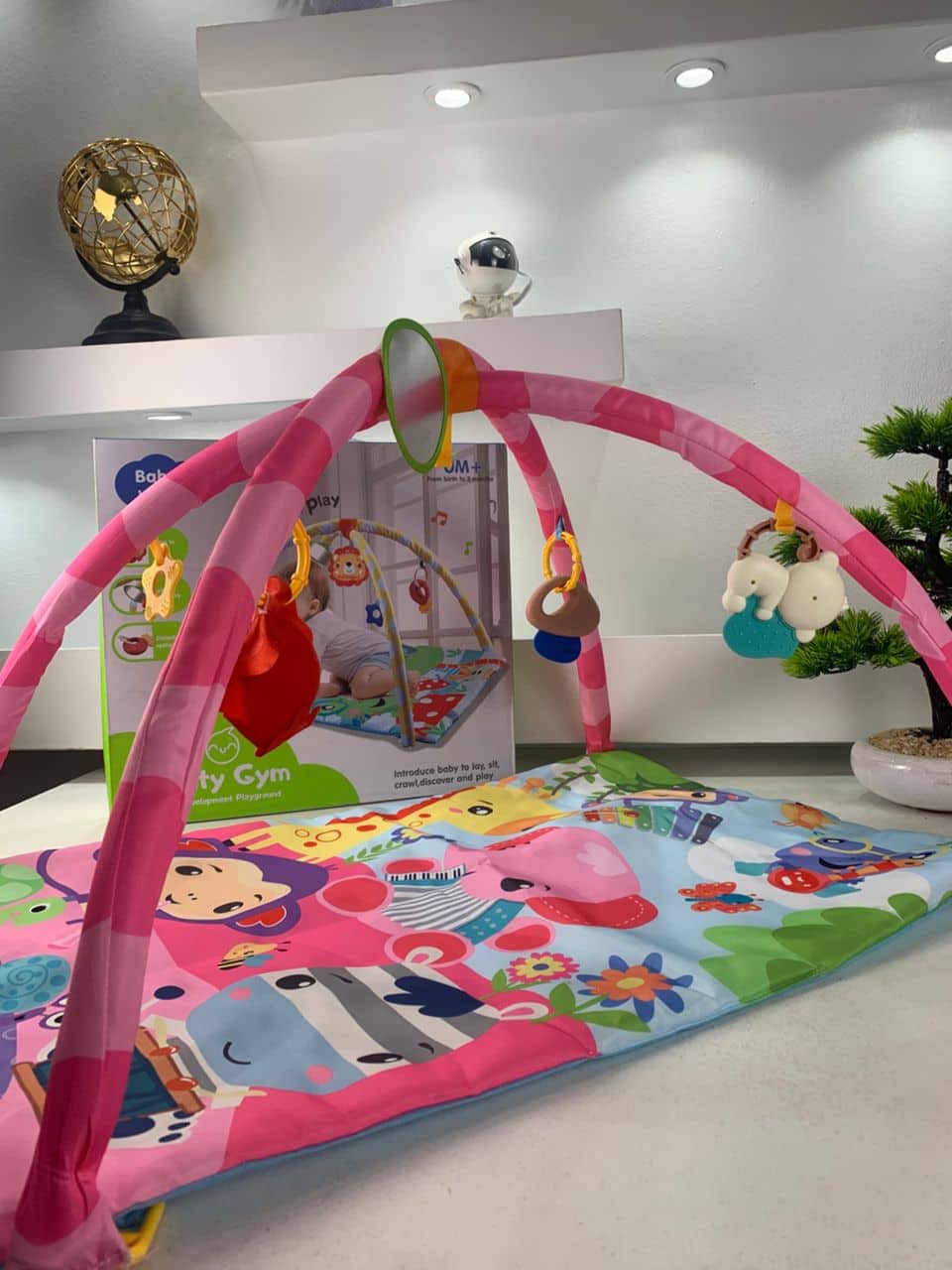 Tapis D’Eveil Animaux pour Bébé avec Miroir – بساط الألعاب لرضيع - Maternité - صورة 4