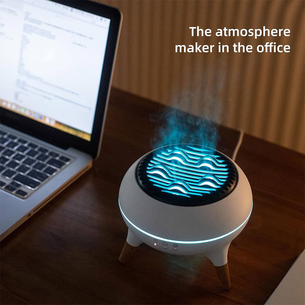 Diffuseur d’huiles essentielles ultrasonique 350 ml avec télécommande et lumières – جهاز تعطير الجو - Électronique - صورة 3