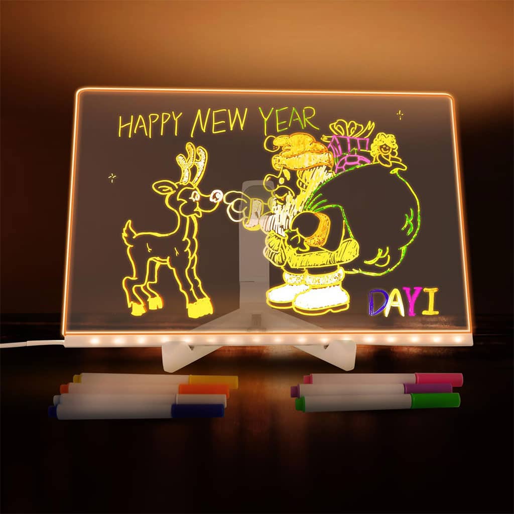 Tableau à Dessin LED coloré avec 7 stylos 40x30cm – لوحة مضيئة للرسم والتلوين - Jouet & Gaming - صورة 6
