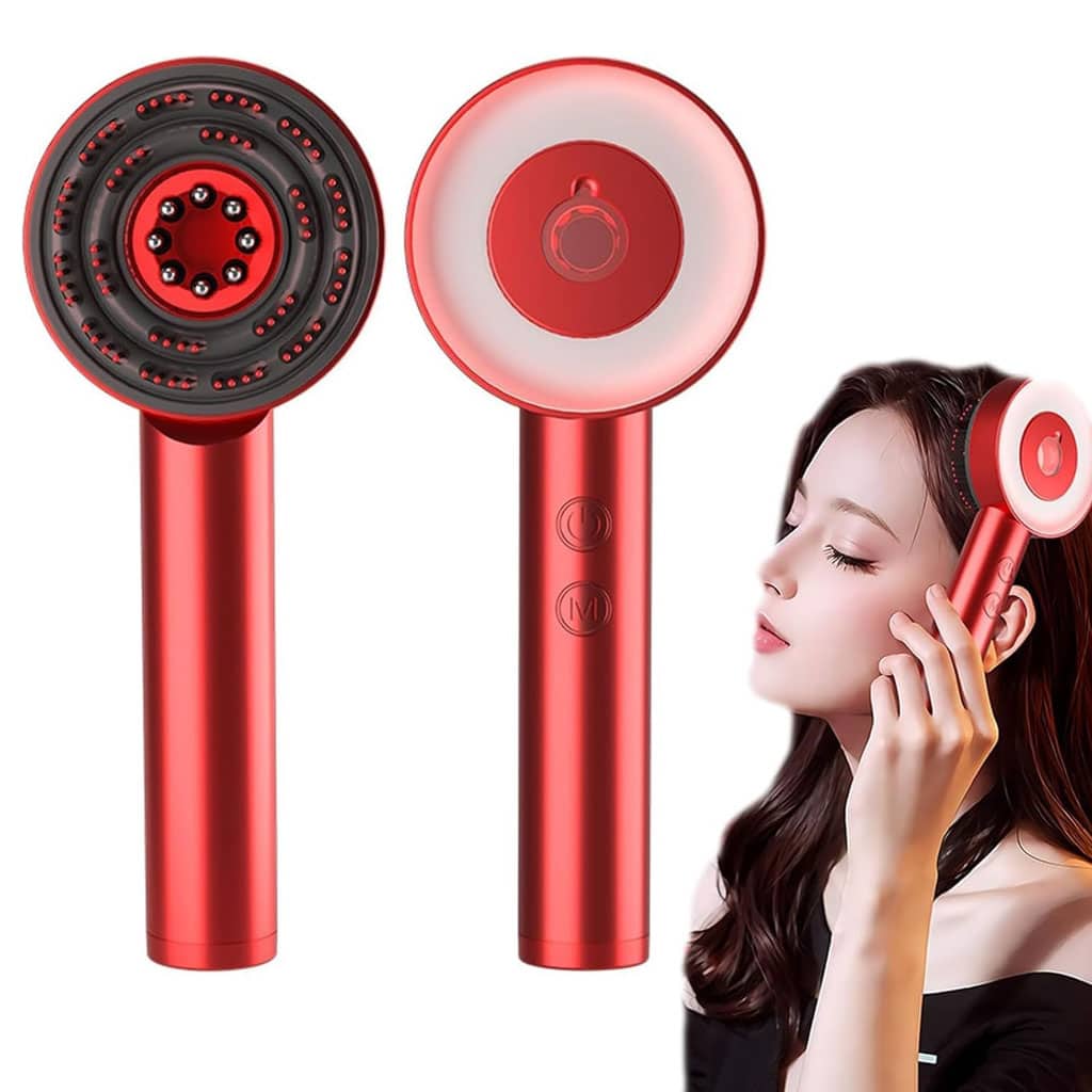 Brosse de massage électrique et applicateur d’huile pour cuir chevelu – فرشاة العناية بفروة الرأس