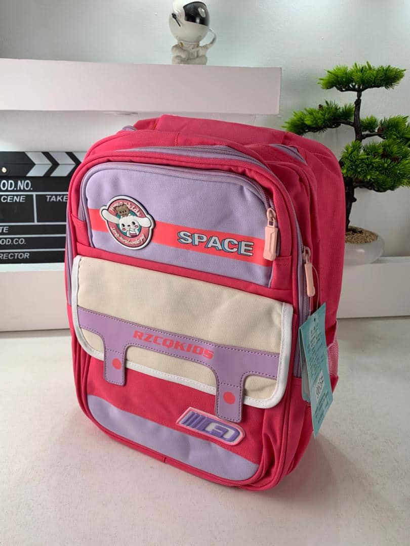 Sac à Dos Enfant Space Design Ludique Multi-Poches Rose – حقيبة مدرسية للأطفال لون وردي - Sac à dos et Mode - صورة 3