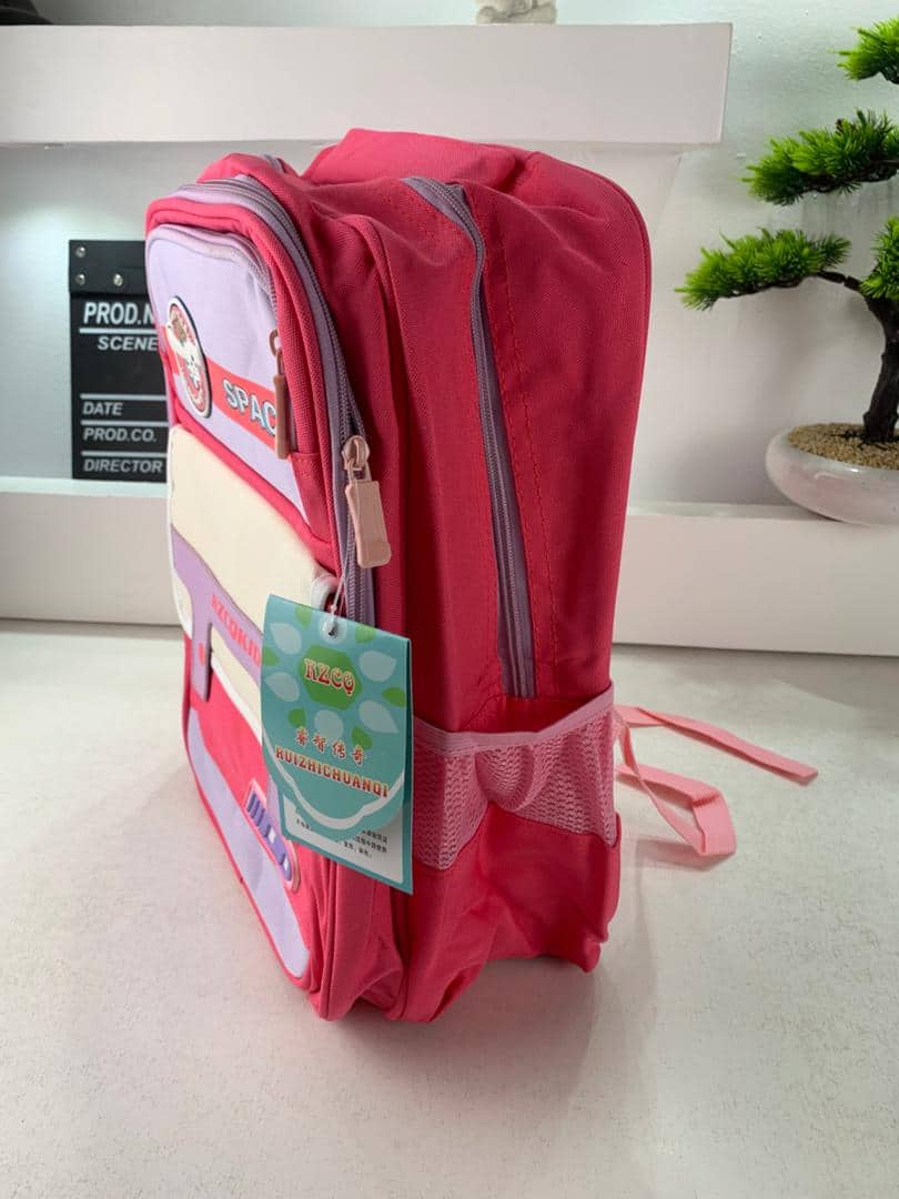 Sac à Dos Enfant Space Design Ludique Multi-Poches Rose – حقيبة مدرسية للأطفال لون وردي - Sac à dos et Mode - صورة 4