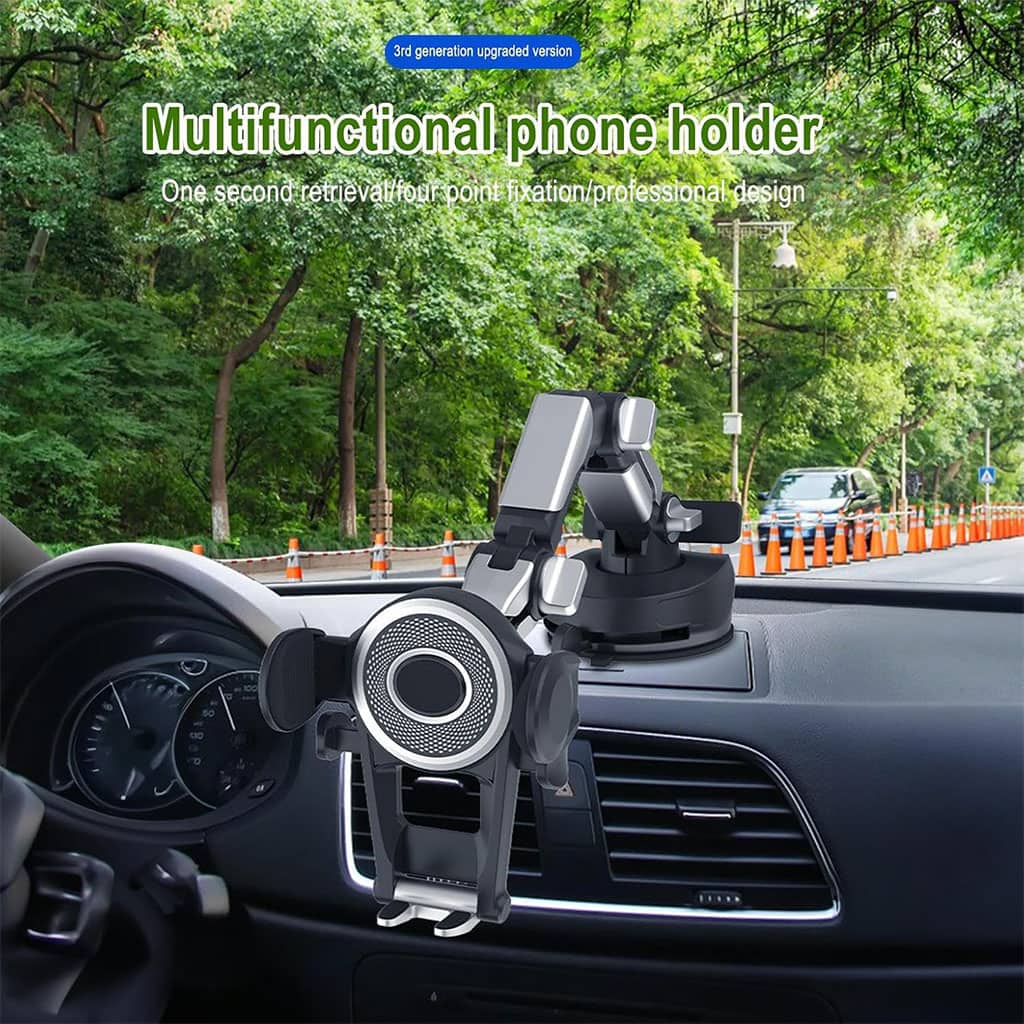 Support Téléphone Voiture 360° Ventouse & Bras Réglable – حامل هاتف في السيارة - Accessoires Auto/Moto - صورة 4