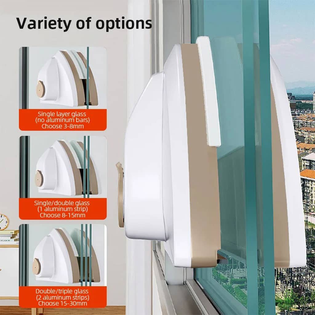 Nettoyeur Magnétique avec Injection de Liquide 3-8 mm – أداة مغناطيسية لتنظيف الزجاج الخارجي - Maison - صورة 7