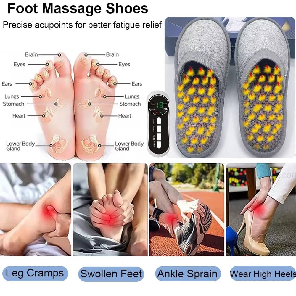 Pantoufles de massage USB pour thérapie électrique à impulsions - Maison - صورة 4