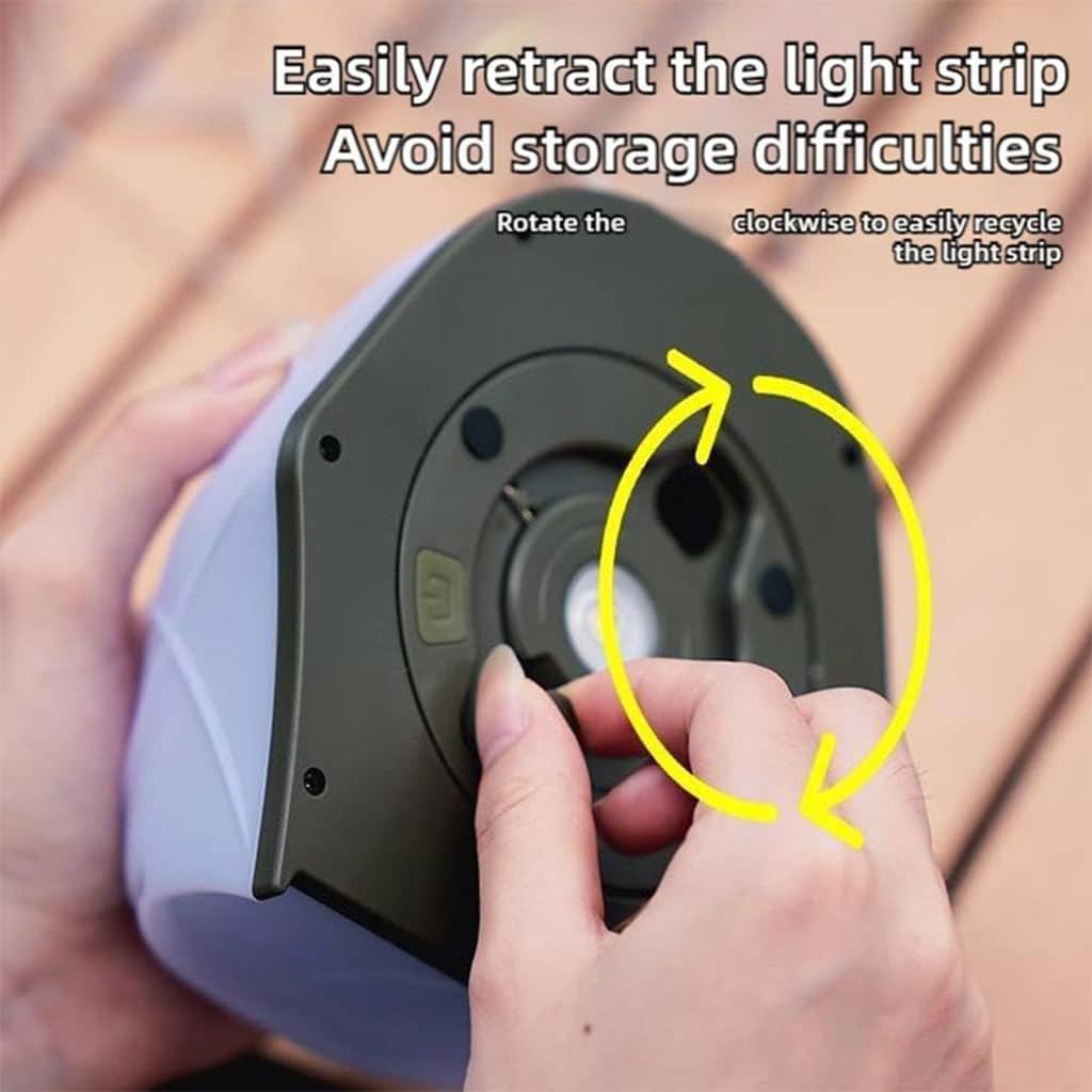 Guirlande lumineuse LED en forme de tente portable rechargeable pour camping – مصباح تخييم على شكل خيمة - Camping et Randonnée - صورة 6