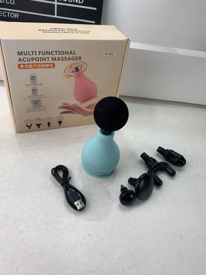 Appareil de Massage Rechargeable Portatif avec 5 Têtes Interchangeables – جهاز تدليك محمول قابل للتثبيت - Soins et Beauté - صورة 8