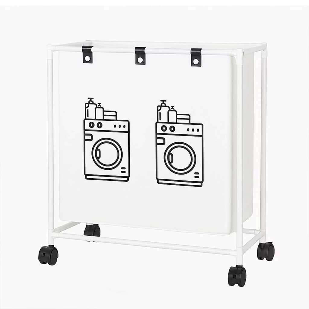 Panier à linge sur roulettes pour vêtements sales en salle de bain – سلة تجميع الملابس الغسيل - Maison - صورة 3