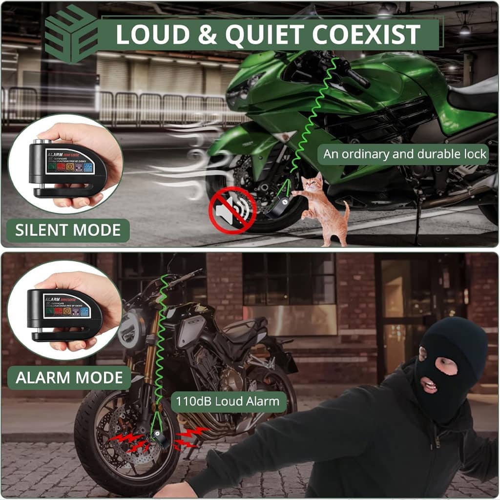 Antivol pour Disque Moto Alarme 110dB Waterproof – جهاز إنذار للدراجات النارية - Accessoires Auto/Moto - صورة 5