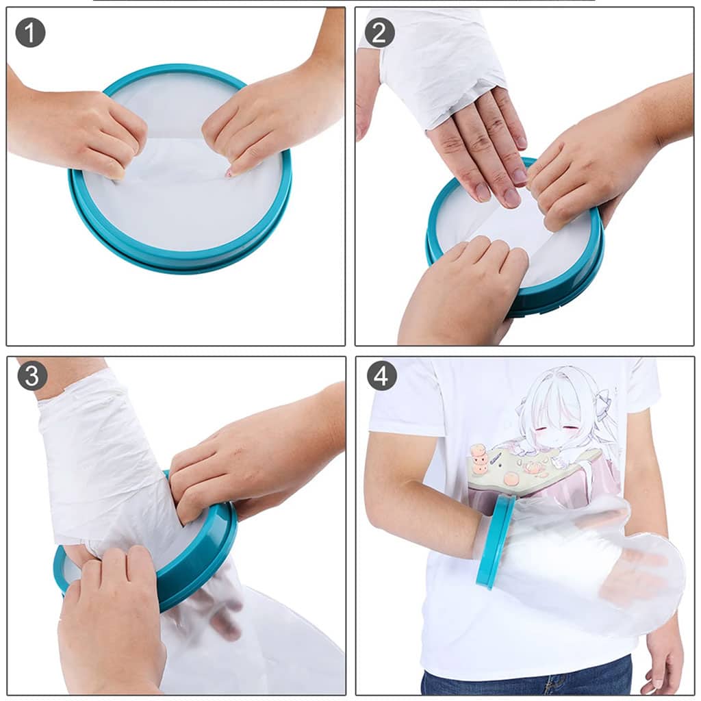 Housses de plâtre imperméables protège-poignet pour la douche et le bain – غطاء عازل للمياه لليد المكسولة - Divers - صورة 2