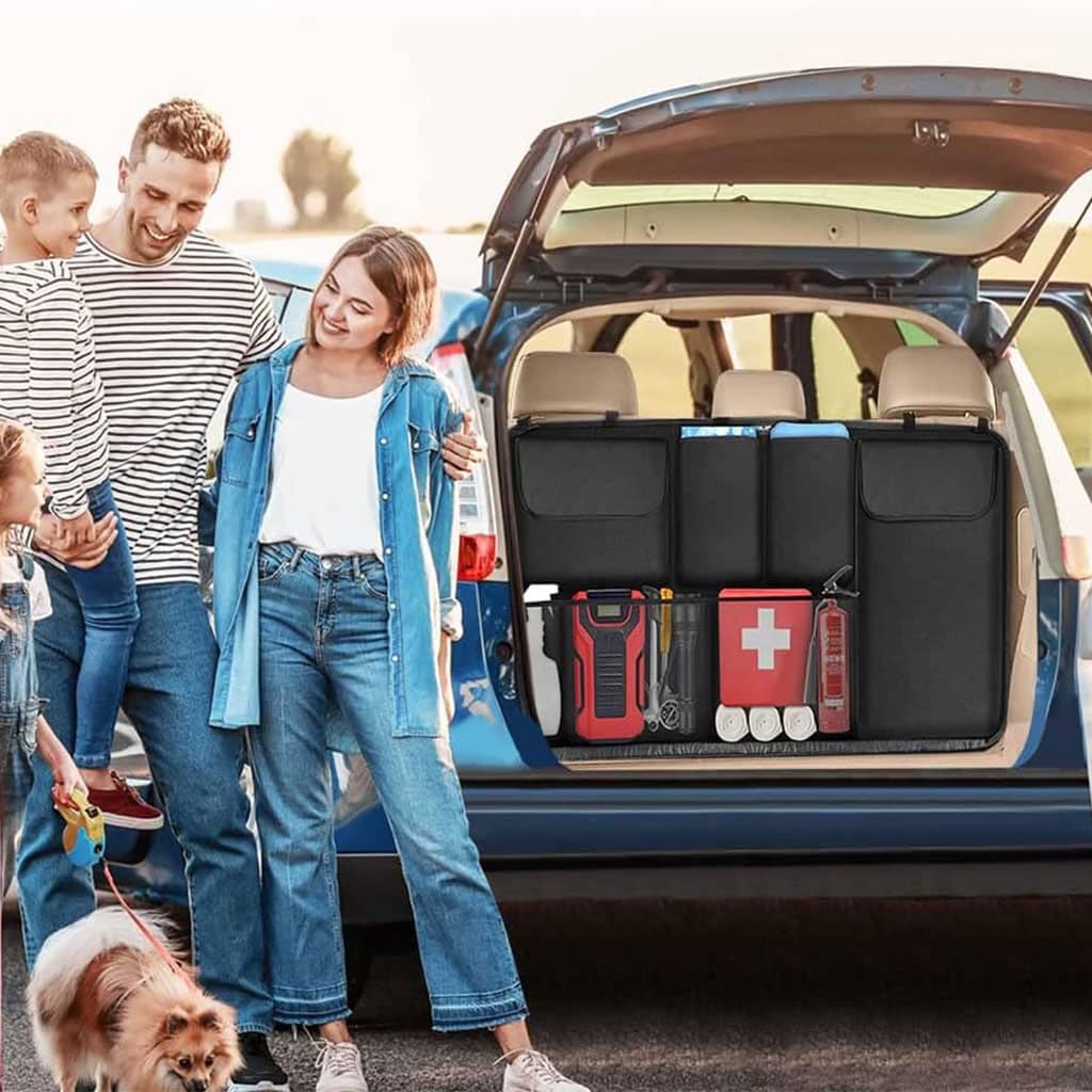 Organiseur de coffre grande capacité multi-poches pour banquette arrière – منظم أغراض صندوق السيارة - Accessoires Auto/Moto - صورة 6
