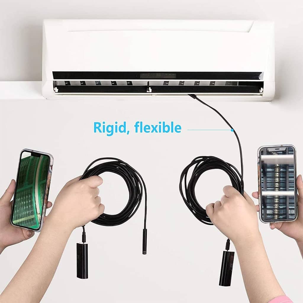 Endoscope WiFi Caméra d’inspection sans Fil 8 mm 6 LED réglables pour Smartphone – كاميرة للمناطق الضيقة - Électronique - صورة 4