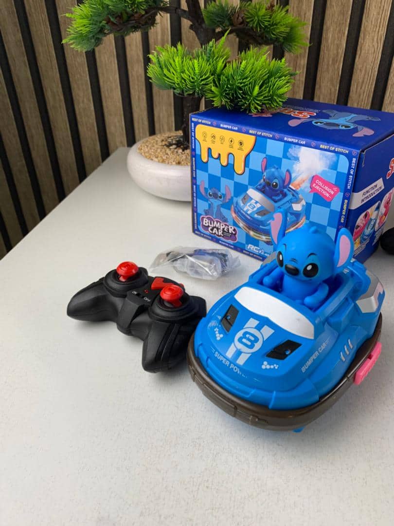 Voiture Télécommandée Stitch Bumper Car Rechargeable 2Pcs pour Enfants – لعبة سيارات اللاسلكية للأطفال ستيتش - Maternité - صورة 9