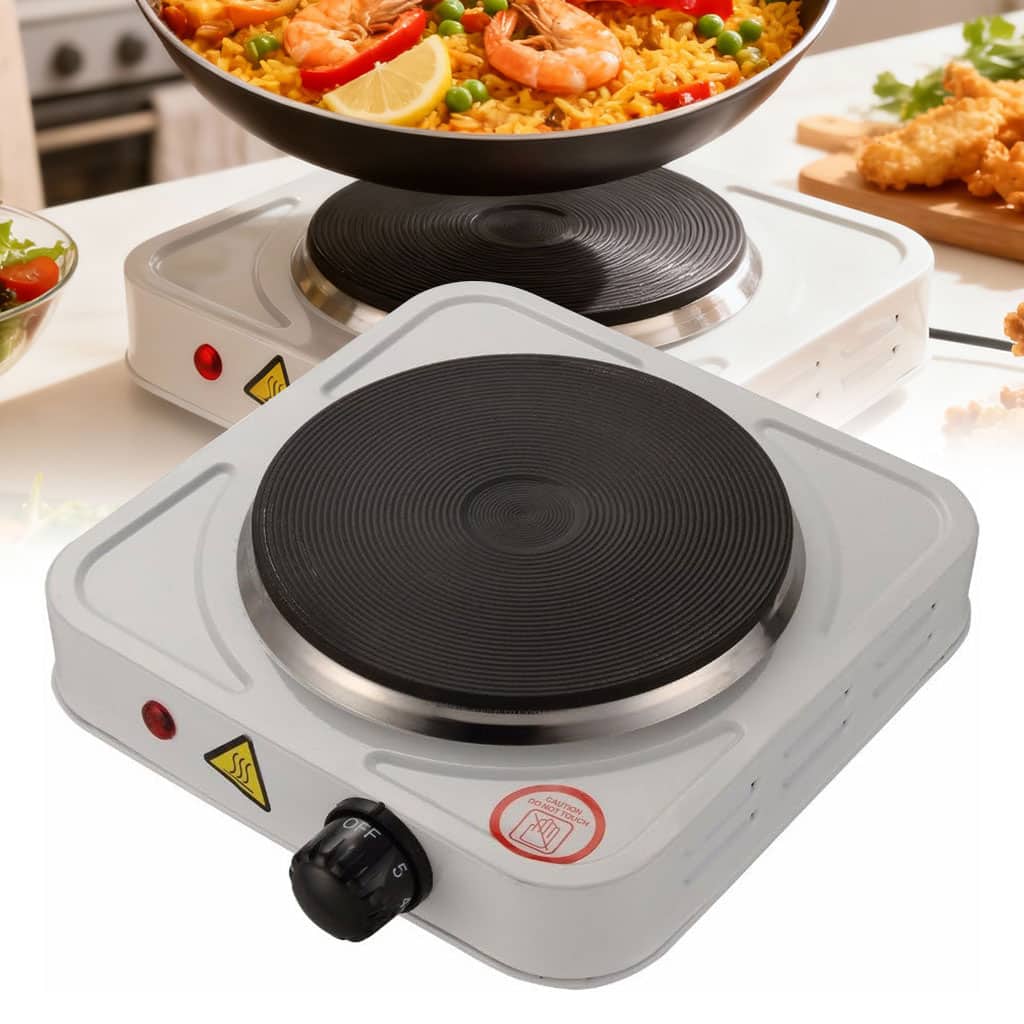 Cuiseur électrique avec plaque en fonte 1000W Température Réglable – لوحة طبخ كهربائية