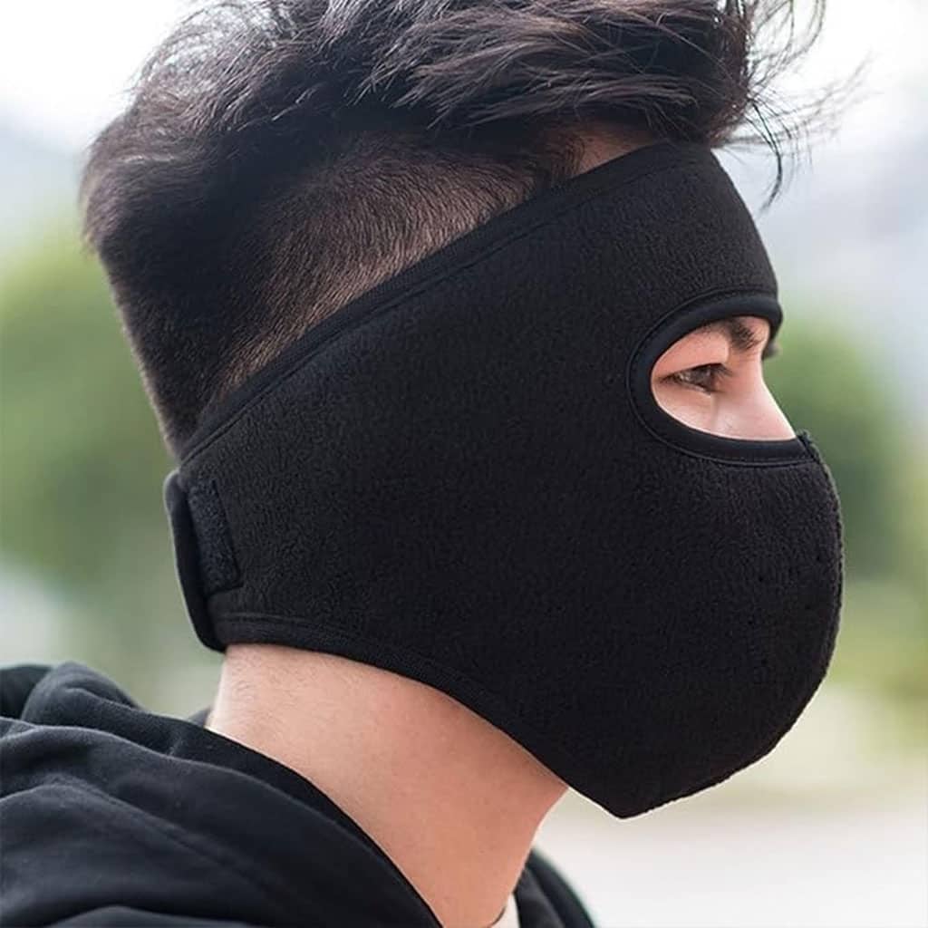 Masque moto pour l’hiver coupe-vent en polaire avec protection pour les yeux – قناع مضاد للبرد لسائقي الدراجات النارية - Accessoires Auto/Moto - صورة 7